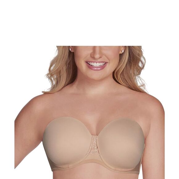 Vanity Fair Beauty Back 36B Beige Strapless Underwire Bra Woman Straps Included - Picture 1 of 13